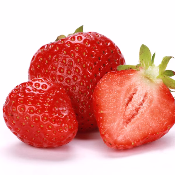 closeup shot fresh ripe strawberries isolated white surface 181624 54939