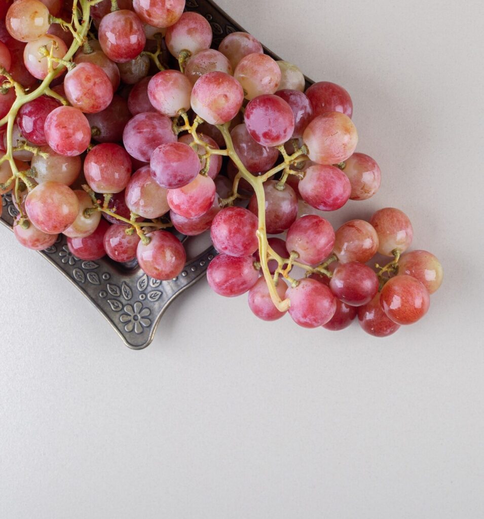 clusters grape ornate tray marble 114579 46588
