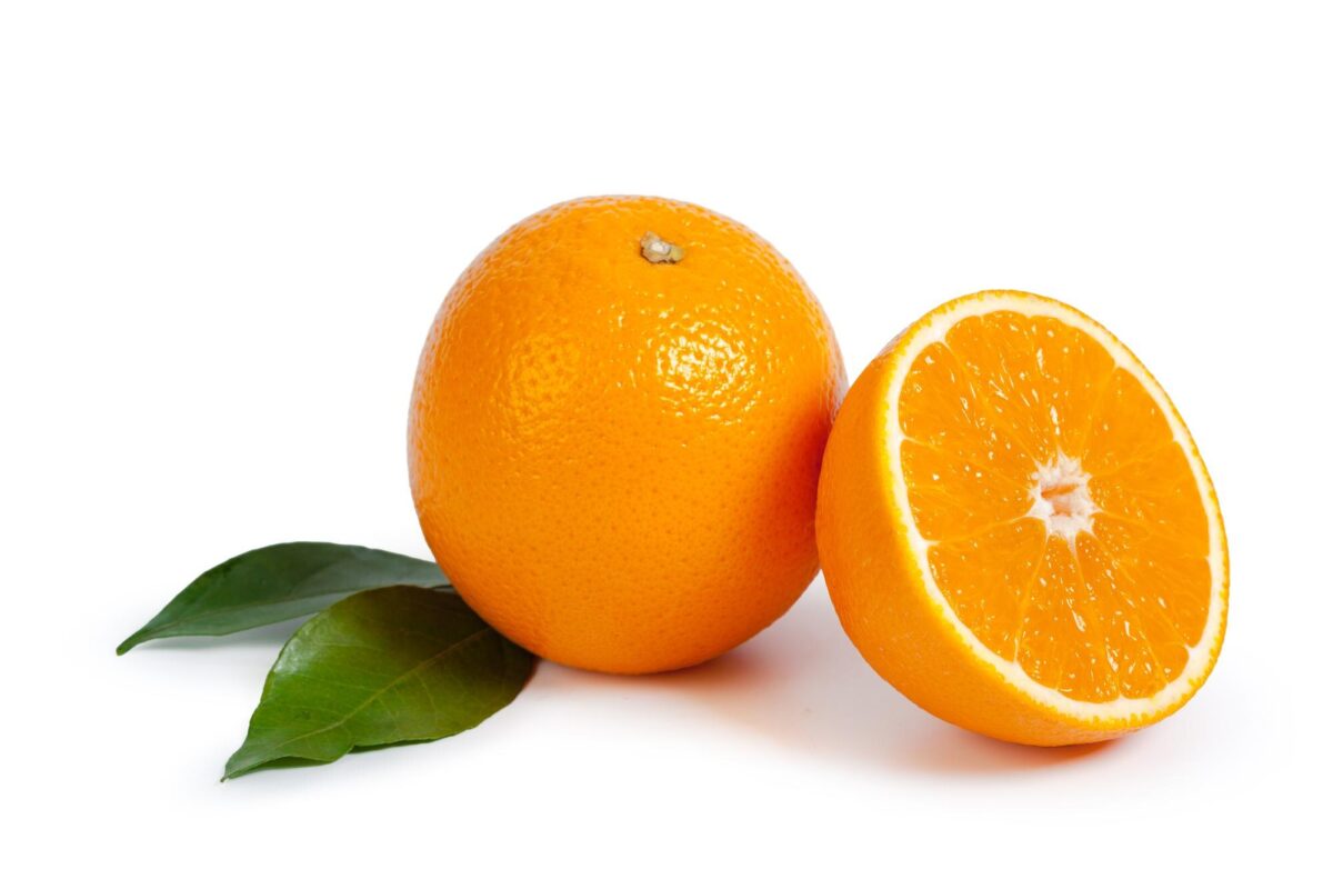 fresh orange isolated white background 93675 131671