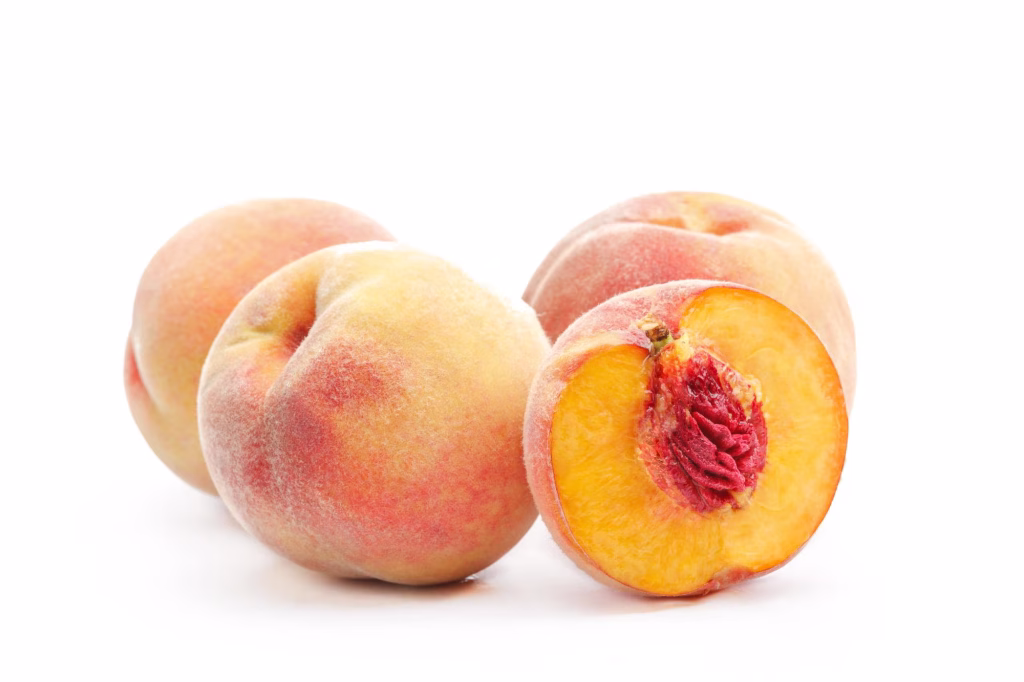 peach isolated white background 93675 131246