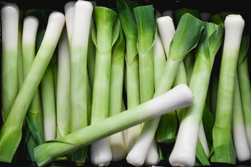 raw green leek supermarket 53876 63413