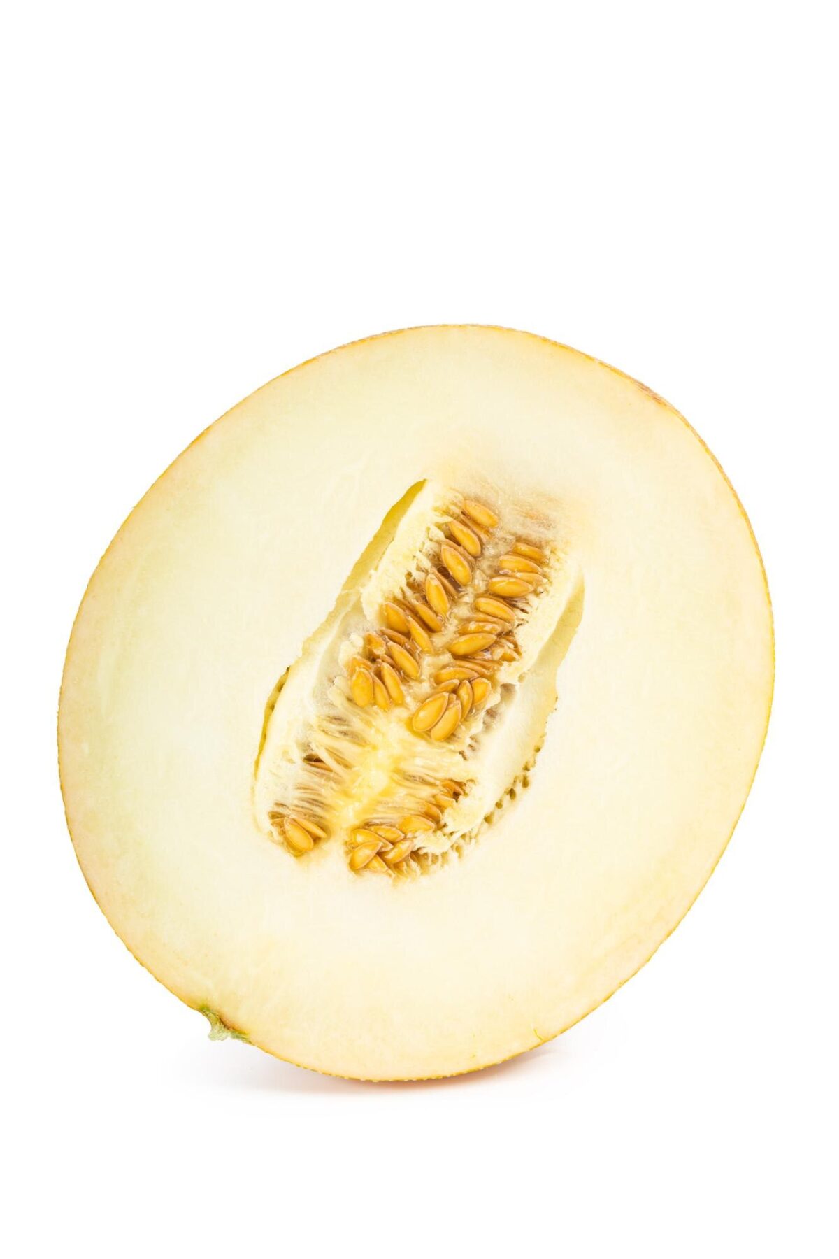 sliced melon isolated white background 93675 128150