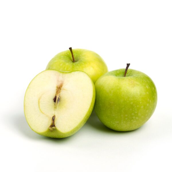 three fresh whole sliced apples white background 114579 55617